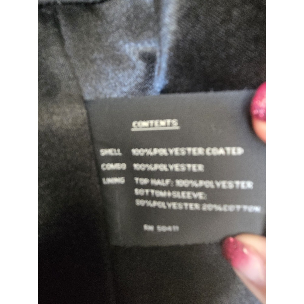 Fleet Street Ltd Black Rain Resistant Trench Coat Jacket Polyester Women's Med - Picture 6 of 16